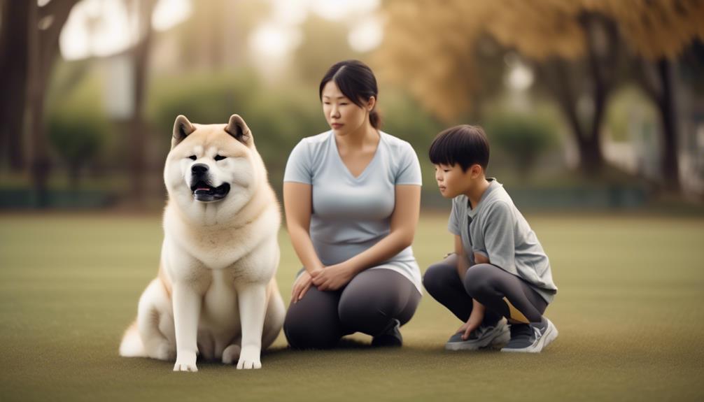 akita training for family protection