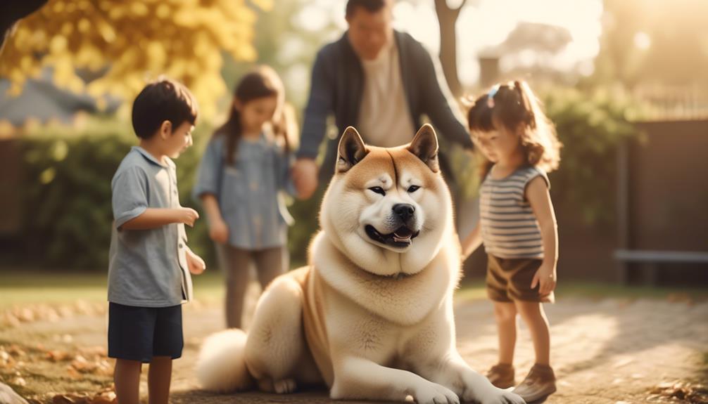 akitas compatibility with children and other pets