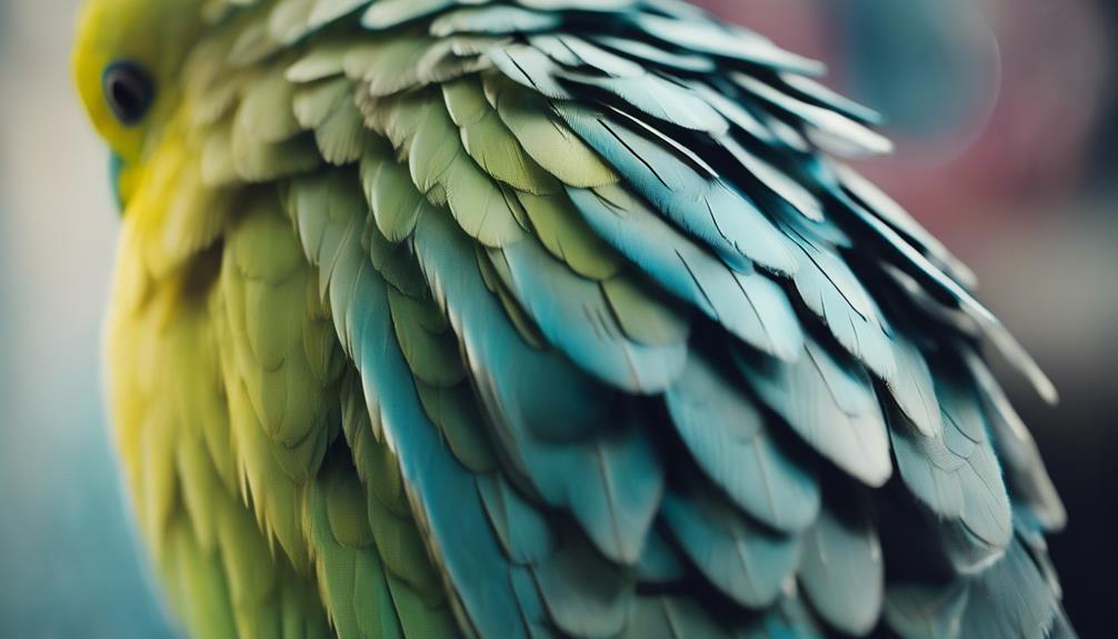 budgerigar wing feather anatomy