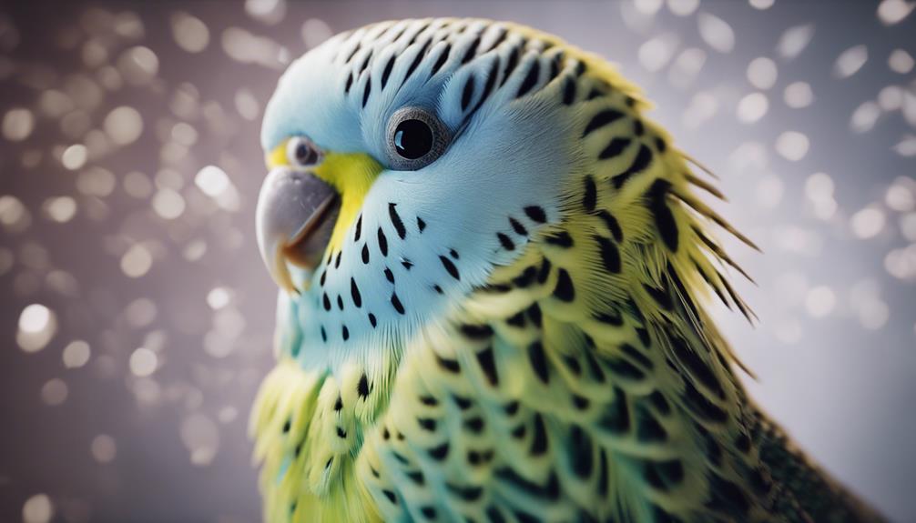 detailed budgerigar tail anatomy