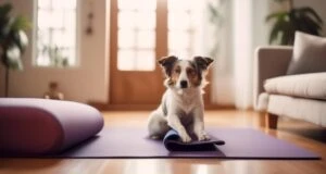 encouraging reluctant pets in yoga