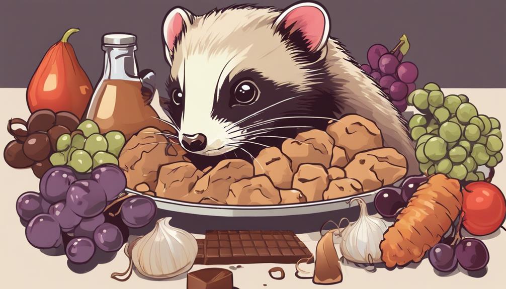 ferrets and toxic foods