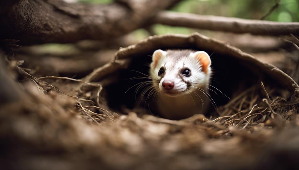 ferrets thrive with hideouts