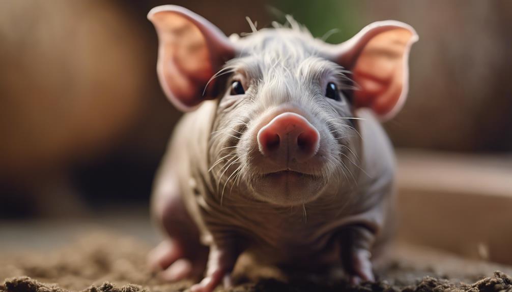 hairless wrinkled adorable guinea pig