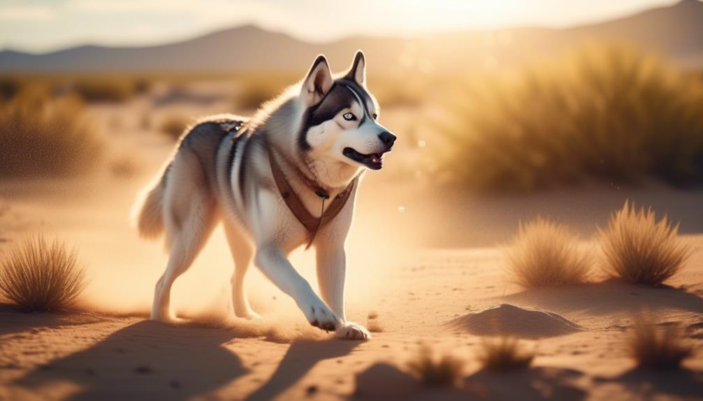 husky in hot climate