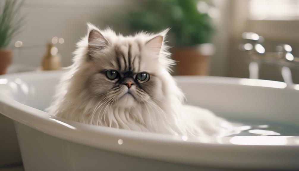 persian kitten bathing tips