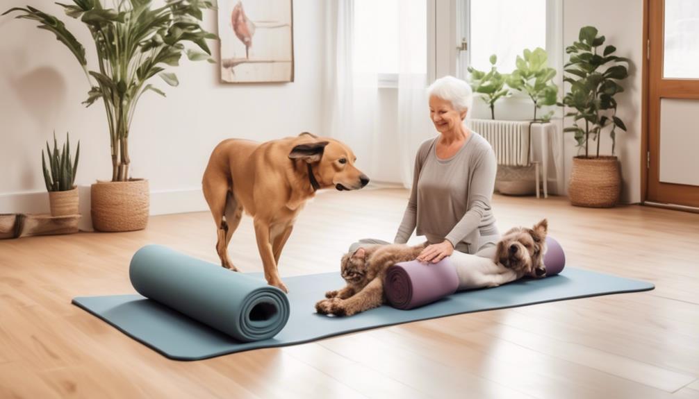 senior pet yoga safety