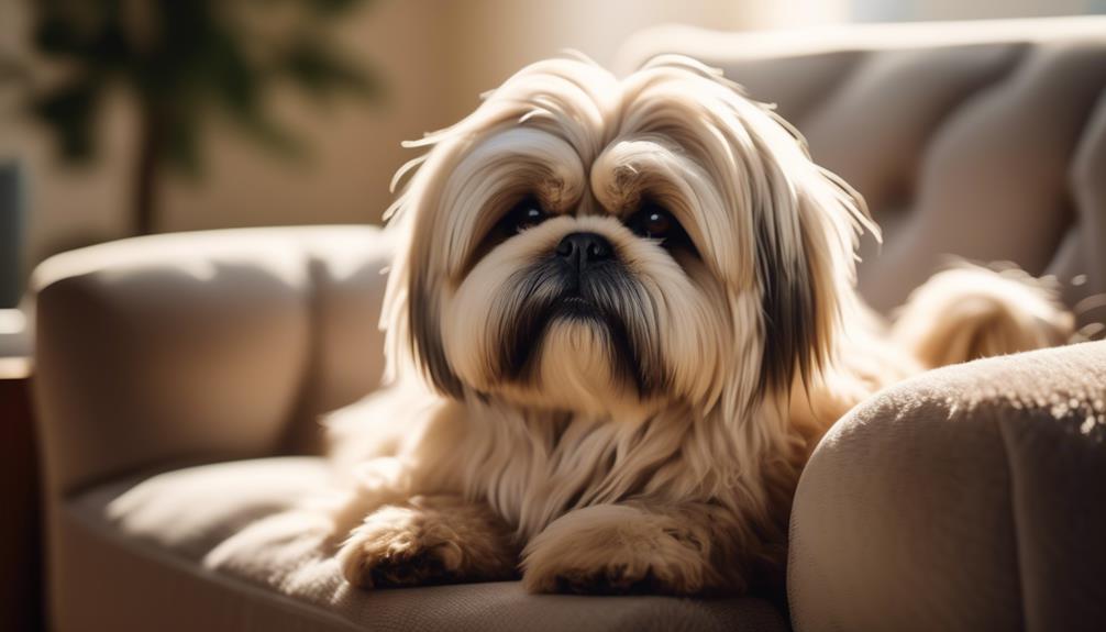 small long haired tibetan dog